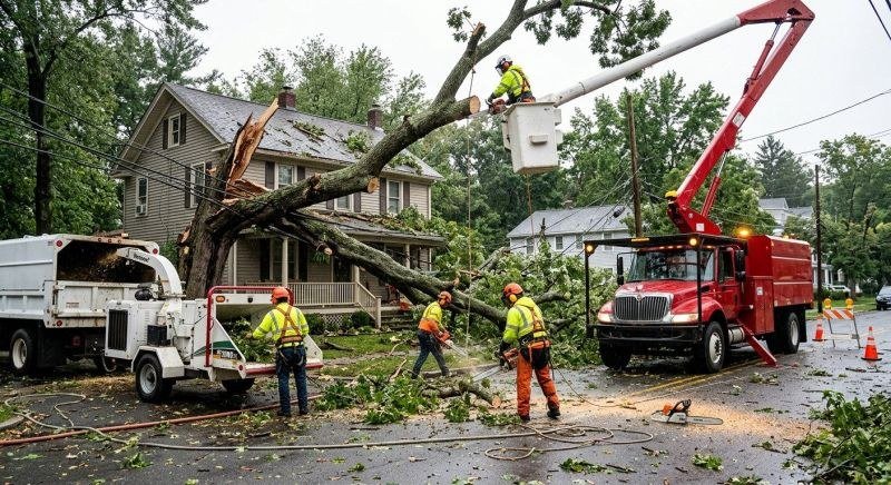 Storm damage tree removal in New York City